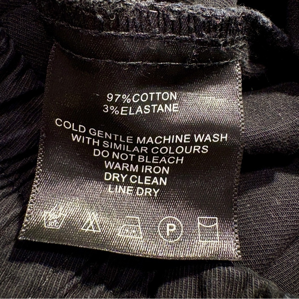 Maniere De Voir Black Cargo Jogger Pants Size Medium - Picture 6 of 6